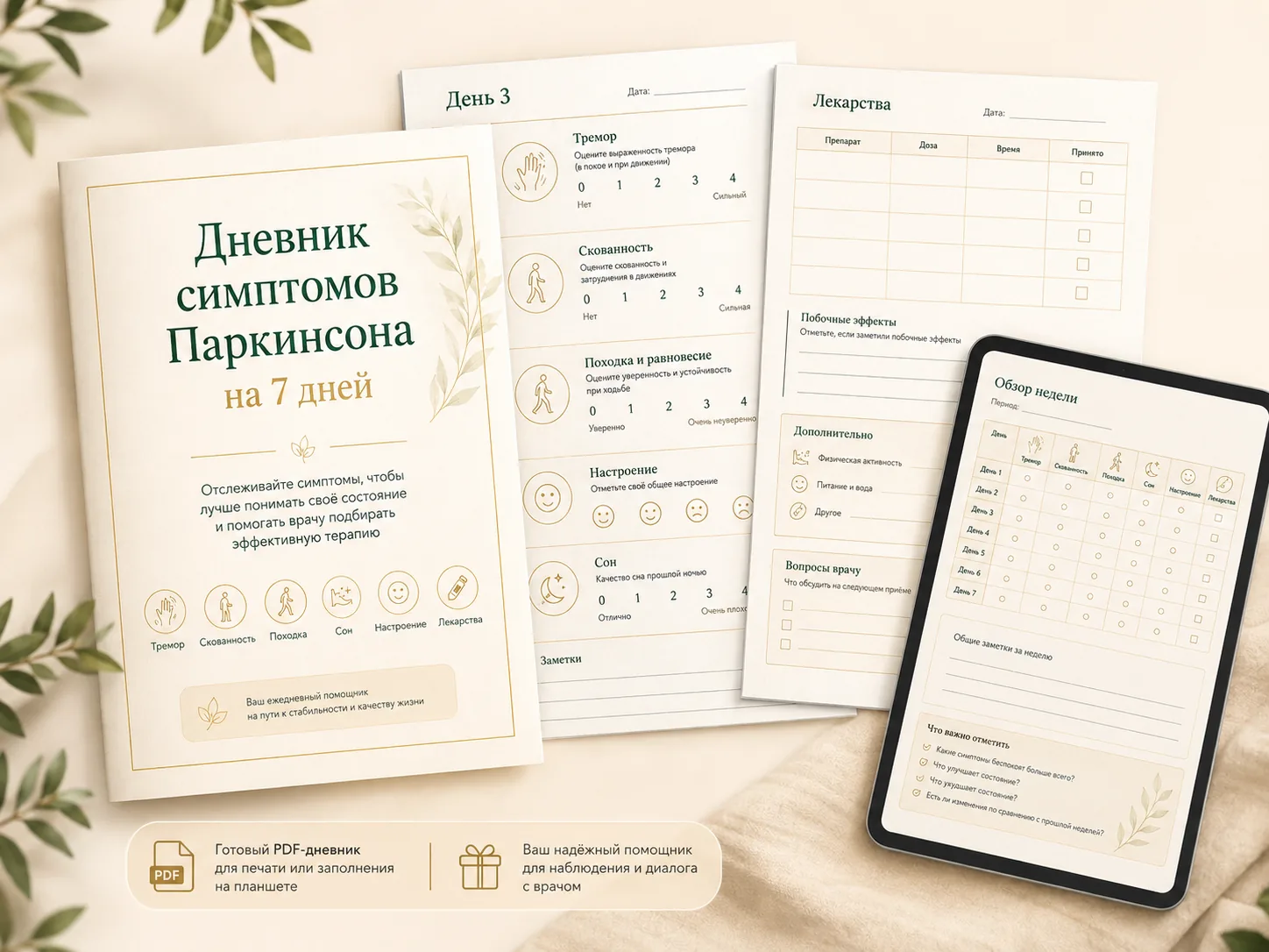 Дневник симптомов Паркинсона
