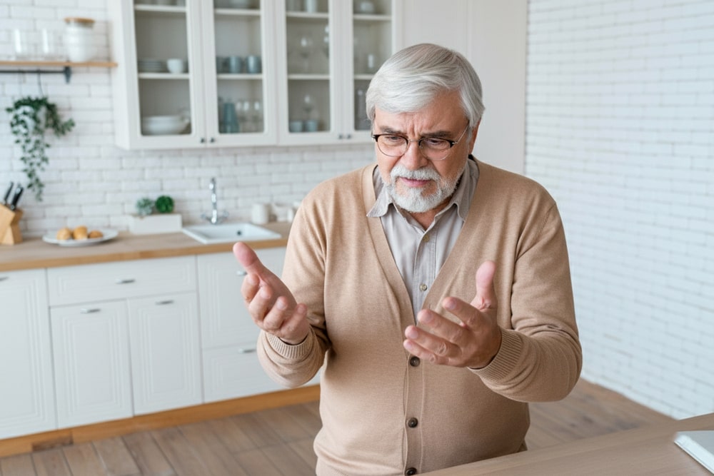 Человек ощущает тремор рук